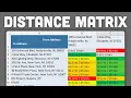 Calculate Distance Between Multiple Addresses in Excel Distance Matrix Calculator