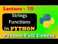 String Functions in python in hindi Lecture 10
