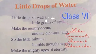 Download Little Drops of Water| ClassVI|TS Gyan MP3
