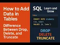 SQL Commands Explained Insert Drop Delete Truncate with Examples