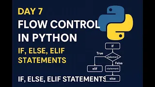 Flow Control in Python - If Else Elif Explained Python Conditional Statements Day7