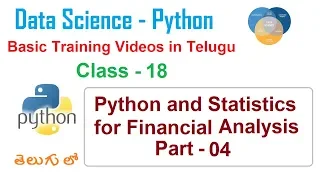 DS Python Data Analysis in Telugu Learn Python Part 04 VLR Training Class - 18