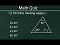 Can You Solve 7th Grade Math Angles of Triangle Test Math Quiz