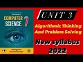 Class 7 computer unit 3 Algorithmic Thinking and Problem Solving Obj SNC 2022