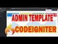 Codeigniter Konfigurasi Template Admin Tutorial Bootstrap