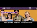How to submit your Discussion assignment - UoPeople Moodle
