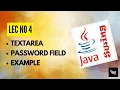JFrame java TextArea PasswordField Lecture 4