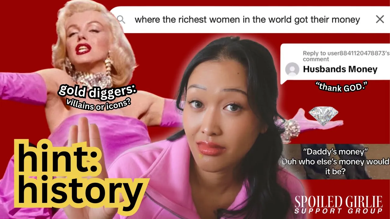 "behind every RICH WOMAN is... a man" (okay, why is that?)