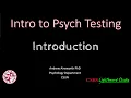 Psychological Testing Introduction