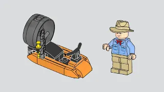 LEGO 122508 Instructions | Jurassic World | Alan Grant with Hovercraft | Magazine Gift