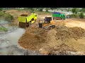 Download Lagu Good Job First Start Delete Small Pond Near High Way Road By Dump Trucks Unloading \u0026 Shatui Dozer