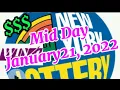 January 21 2022 New York Lottery Results MIDDAY take5 win4 numbers Lotto News