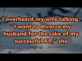 I overheard my wife talking I want to divorce my husband for the sake of my successful AP she