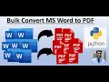 Convert Multiple Word Files to Pdf at Once Bulk Word to Pdf conversion Free Simple Python Coding