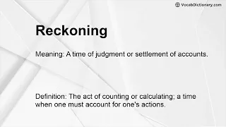 Reckoning Meaning
