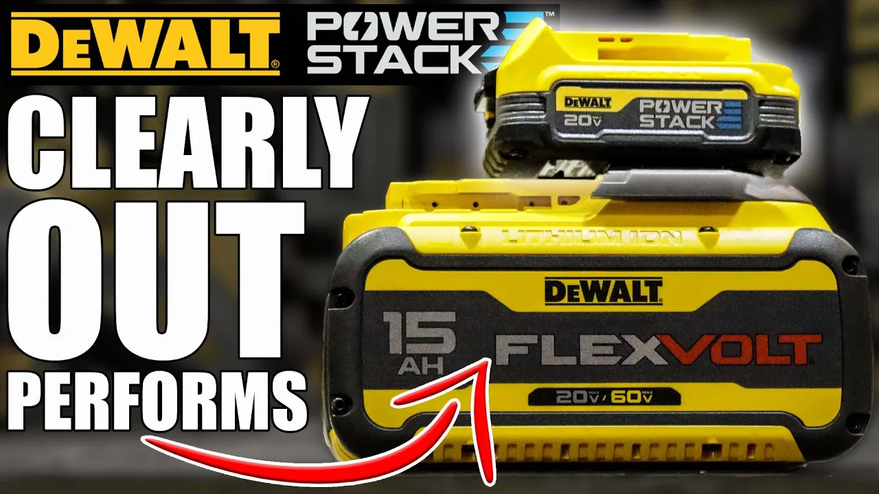 DeWALT PowerStack Clearly Outperforms HUGE FlexVolt Lithium Ion Battery!