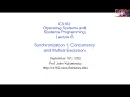 CS162 Lecture 6 Synchronization 1 Concurrency and Mutual Exclusion