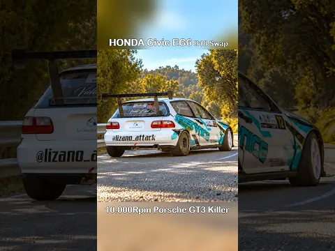10.000Rpm HONDA CIVIC EG6 B18 Swap On the Limit 🔥