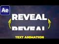 Text Reveal Animation in After Effects Sliding Text Animation