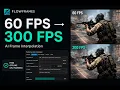 FREE Frame Interpolation Software Locally running AI Flowframes 60 FPS 300 FPS Tutorial