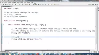 How to create Strings in java and different ways to create strings