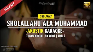 Download Shollallahu 'Ala Muhammad - Sholawat Jibril ( Akustik Karaoke ) Instrumental | Lirik | HQ Audio MP3