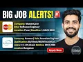 Mastercard HARMAN Hiring 2026 Software Engineer Engineer Freshers Apply Now