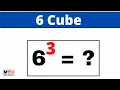What is 6^3 (6 to the power 3)? find 6 cube