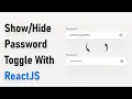 Password Toggle With ReactJs With Source Code Hindi
