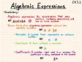 Combining Like Terms - Algebraic Expressions