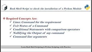 Practice-1: Simple Bash Shell Script to validate a given python module is installed or not