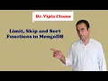 MongoDB Tutorial - 12 Limit Skip and Sort functions Dr Vipin Classes