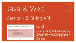 String API in Java codePointAt Method of String StringBuffer and StringBuilder Classes