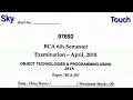 BCA 6th SEM Object technologies and programming using java exam paper April 2018