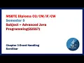 Scrollbar with event handling in java
