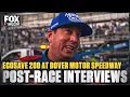 Kyle Busch Clint Bowyer and Ty Majeski after ECOSAVE 200 at Dover Motor Speedway NASCAR on FOX