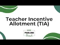 Pearland ISD Teacher Incentive Allotment TIA Overview