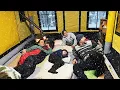 Lagu Boskamp bij zware sneeuwval ❄️ | Test van onze nieuwe opblaasbare tent