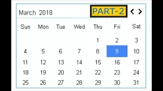 Build a ReactJS Calendar Component tutorial - Part 2