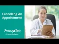 Cancelling An Appointment - User Guide PrimaryClinic Practice Software