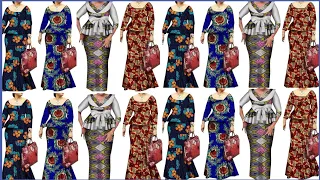 MITINDO MIPYA YA MAGAUNI MAREFU NA MAZURI YA VITENGE SUPER ANKARA LONG GOWN STYLES - NEW VERSION
