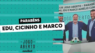 Edu, Cicinho e Marco Aurélio completam um ano de Jogo Aberto