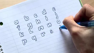 How to write small letter a to z in bubble font Alphabet bubble letters