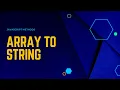Array to string Javascript React JS Join Method