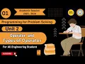 PPS 2 1 What is the Operator Types of Operator Programming for Problem Solving