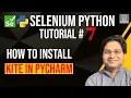 Selenium Python Tutorial - How to Install Kite in Pycharm
