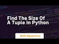 find the size of a tuple in python