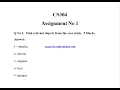 CS304 Assignment no 1 Solution 2018