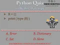 Python Quiz 10 Realize Data type
