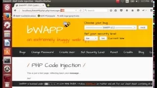 PHP Remote Code Execution Demo on BWAPP
